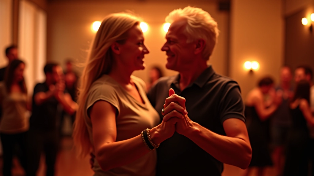 Casal dançando bachata num evento social