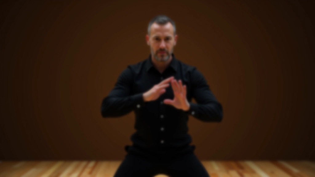 Instrutor de bachata a demonstrar postura correta com aluno iniciante num estúdio de dança luminoso